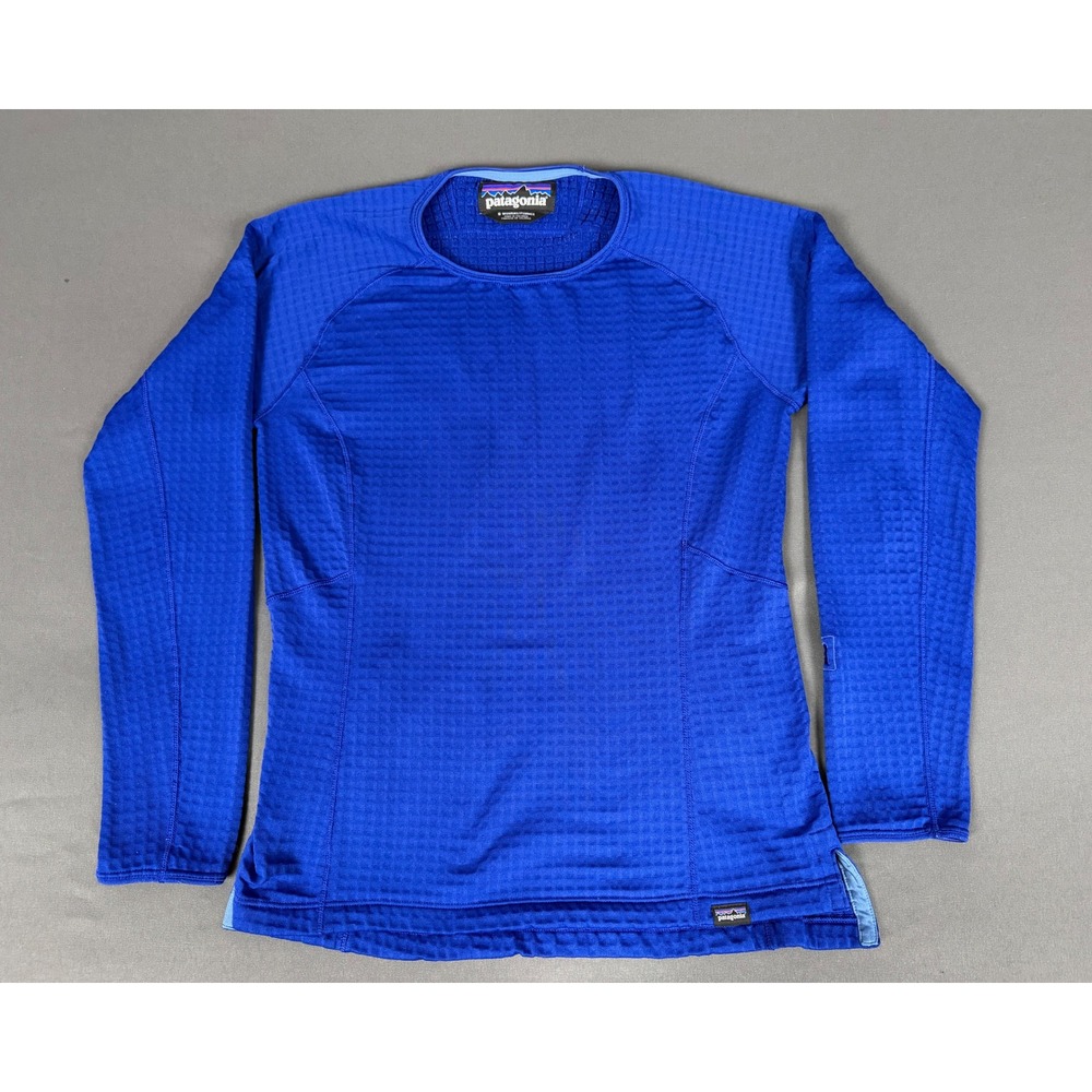 Patagonia Capilene Thermal Weight Women Small Blue Waffle Base Layer Top